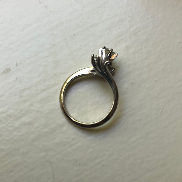 Antique diamond and white gold ring moi et toi - Picture 4 of 8